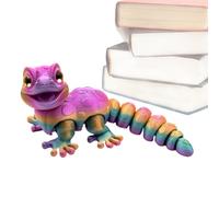 3D Printed Chameleon | Colorful Lizard Anti-Stress Sculpture | Reptile Decorative Statue for Bedroom Office Living Room