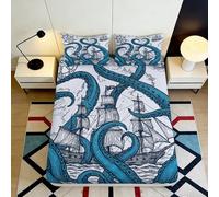 3D Printed Cherry Blossom Fitted Sheet Microfiber Deep Pocket Bedroom Bedding Non-Slip Full Wrap Cherry Blossom Mattress Fitted Cover Washable Single（100x200cm）