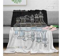 3D Printed Chess pieces Lounge Throw Microfiber Warm Soft Bedding Breathable Modern graphic design Throw Blanket Lightweight for Students Gamers Movie Nights Young Adults 50x60inch(127x152cm)