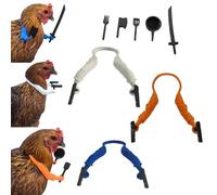 3D Printed Chicken Arm to Put on Chickens, Unique Funny Chicken Hands Neck Toy Props Soldier Action Figure Accessories for Creative Gifts, Cosplay (8PC)