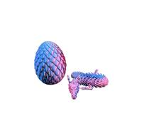 3D Printed Chinese Dragon - Articulated Dragon, Poseable 3D Printed Animal Toy with Moveable Joints - Sensory Desk Figure for Display - Collectible Plastic Fidget for Kids and Adults (PinkBlue)