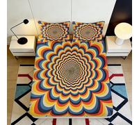 3D Printed Color Spiral Fitted Sheet Microfiber Deep Pocket Bedroom Bedding Color Spiral Mattress Fitted Cover 120x200x25cm
