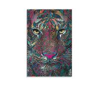 3D Printed Colorful Leopard Canvas Wall Art, HD Waterproof Decor nan