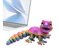 3D Printed - Colourful Flexible Authenticity, Articulated Reptile Toy | 3D Printed Reptile Statue - Piece, Funny Animal Toy Gift, Dormitory Bedroom Living Room Display F