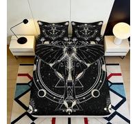 3D Printed Cosmic Moth Fitted Sheet Microfiber Deep Pocket Bedroom Bedding Full Wrap Black Moth Mattress Fitted Cover for Home 180x200x25cm