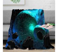 3D Printed Cosmic planet Cozy Throw Blanket Microfiber Warm Soft Bedding Cosy Galactic space scene Bed Blanket Anti Static No Shedding for Dorm Dwellers University Students 60x80inch(150x200cm)