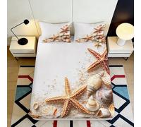 3D Printed Cosmic Star Track Fitted Sheet Microfiber Anti-Slip Geometric Compass Bed Cover for Bedroom Guest Room Easy to Clean Mattress Protection 90x200x25cm