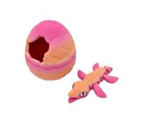 3D Printed Cracked Dinosaur Egg Figurine Ornament, Colorful Triceratops Desktop Decor Keepsake for Birthday