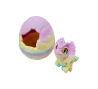 3D Printed Cracked Dinosaur Egg Figurine Ornament, Colorful Triceratops Desktop Decor Keepsake for Birthday