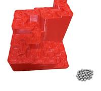 3D Printed Curve Marble Run, Endless Looping Maze with Steel Balls, Stress Relief Fractal Ball Track Desk Toy & Kinetic Art, Math Inspired Kinetic Desk Toy, for Creative Home Decor (G)