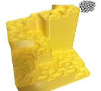 3D Printed Curve Marble Run, Endless Looping Maze with Steel Balls, Stress Relief Fractal Ball Track Desk Toy & Kinetic Art, Math Inspired Kinetic Desk Toy, for Creative Home Decor (E)