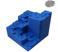 3D Printed Curve Marble Run, Endless Looping Maze with Steel Balls, Stress Relief Fractal Ball Track Desk Toy & Kinetic Art, Math Inspired Kinetic Desk Toy, for Creative Home Decor (D)