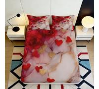 3D Printed Cute Cow Fitted Sheet Microfiber Deep Pocket Non-Slip Bedroom Bedding Daisy Mattress Fitted Cover 200x200x25cm