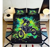 3D Printed Cute Cow Fitted Sheet Microfiber Deep Pocket Non-Slip Bedroom Bedding Full Wrap Mattress Fitted Cover Washable 120x200x25cm
