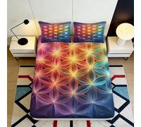 3D Printed Cute Cow Fitted Sheet Microfiber Non-Slip Deep Pocket Bedroom Bedding Animal Mattress Fitted Cover Washable 140x200x25cm