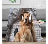 3D Printed Cute dog sleeping Fluffy Blanket Microfiber Soft Warm Bedding Breathable Cozy pet relaxation Bedding Throw Wrinkle Resistant Non Pilling for Men Women Families 40x50inch(100x130cm)