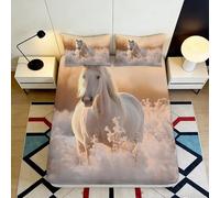 3D Printed Cute Duck Fitted Sheet Microfiber Deep Pocket Non-Slip Bedroom Bedding Yellow Duck Mattress Fitted Cover Washable for Adults Teens Single（90x190cm）