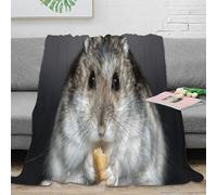 3D Printed cute hamster eating Thermal Blanket Microfiber Ultra Warm Bedding Soft small pet animal Cozy Throw Blanket Lightweight All Season for Homeowners Renters Adults 70×80inch(180x200cm)