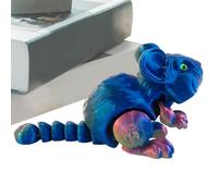 3D Printed Cute Hamster - Flexible Joint Joint Movable Figure | Hamster Fidget Toy | 3D Cute Animal Desktop Decor Collectible Figurine for Car, Home, Office, Hand Puppet Plays