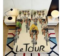 3D Printed Cycling Race Fitted Sheet Microfiber Soft Breathable Le Tour Bed Cover for Bedroom Dormitory Guest Room Mattress Protection Decor 120x200x25cm