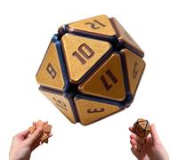 3D Printed D20 - The Ultimate Stress-Relief Dice, Creative Pressable Stress-Relief Multi-Faceted Dice, 20 Sided Dice Game Dice for Dungeons and Dragons, RPG,2-4player (Blue-01)