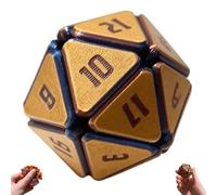 3D Printed D20 - The Ultimate Stress-Relief Dice, Creative Pressable Stress-Relief Multi-Faceted Dice, Decorative 20-Sided Game Dices, Funny Game Tabletop Gaming Decor Gift (#A)