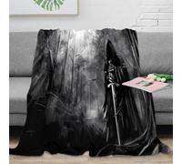 3D Printed Dark knight All Season Blanket Microfiber Soft Warm Bedding Breathable Fantasy horror art Bedding Throw Machine Washable for University Students Dorm Dwellers 60x80inch(150x200cm)