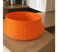 3D Printed Decorative Ovnii Bowl - Modern Translucent PLA Centerpiece for Home Decor, Living Room, Kitchen & Table Display | Lightweight Decorative Bowl Gift (Orange)
