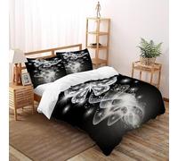3D Printed Diamond Butterfly Sparkle Quilt Cover Single Girls Boys 3 Pcs Microfiber And Pillowcases With Zipper Closure Super King（260x220cm）