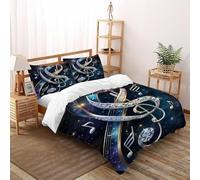 3D Printed Diamond Treble Clef Bedding Set with Girls Boys 3 Pcs Microfiber And Pillowcases With Zipper Closure King（220x240cm）