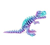 3d Printed Dinosaur 3-d Printed Stuff Tyrannosaurus Rex Skeleton Articulated for Home Office Executive Desk Decoration Surprise Fantasy Gifts-Rainbow Candy||25cm/9.8in