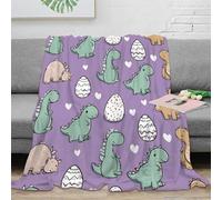3D Printed Dinosaur baby Travel Blanket Microfiber Warm Soft Bedding Breathable Cartoon cute Home Blanket Lightweight All Season for Campers Travellers Students Young Adults 50x60inch(127x152cm)