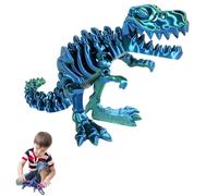 3D Printed Dinosaur Bones - Articulated T-Rex Skeleton Fidget Toy for Home Office Decor, Poseable T-Rex with Flexible Joints for Stress Relief and Anxiety (Purple)