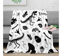 3D Printed dinosaur bones Home Blanket Microfiber Warm Soft Bedding Cosy hand drawn sketch Bedding Blanket Heartfelt Gift for Friends Colleagues Loved Ones 70×80inch(180x200cm)