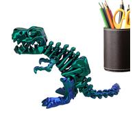 3d Printed Dinosaur - Clear Skeleton, Movable Model | Collectible Dinosaur Figurine for Bedside Tea Table Bookcase Showcase Desktop Decor Gift Knickknack Prehistoric Resin Accessory