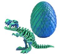 3D Printed Dinosaur | Dinosaur Egg Ornament | Articulated Mobility Flexible Fidget Toy | Interactive | Suitable Present | Red | Purple | Green | Blue | For Kids Boys And Girls