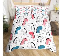 3D Printed Dinosaur Duvet Cover Single 2 Pieces 135x200cm Cartoon Dinosaur Bedding Set with Hidden Zipper Soft Microfiber Comforter Quilt Cover with 1 Pillowcase 50x75cm（style 89-1）