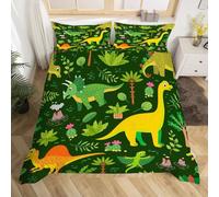 3D Printed Dinosaur Duvet Cover Single 2 Pieces 135x200cm Cartoon Dinosaur Bedding Set with Hidden Zipper Soft Microfiber Comforter Quilt Cover with 1 Pillowcase 50x75cm（style 68-7）