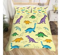 3D Printed Dinosaur Duvet Cover Single 2 Pieces 135x200cm Cartoon Dinosaur Bedding Set with Hidden Zipper Soft Microfiber Comforter Quilt Cover with 1 Pillowcase 50x75cm（style 30-13）