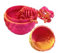 3D Printed Dinosaur Egg, Articulated Flexible Fidget Toy, Movable Gear Design, Unique Desk Ornament, (Multicolor, 1 Pack), Fun Gift for Kids & Adults Boys and Girls