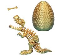 3D Printed Dinosaur Egg Big-mouth Dinosaur Model Articulated Indominus Rex Tyrannosaurus Rex Fossil Dragon 3D Printing Skull Mystery Crystal Dragon Fidget Toys Adults