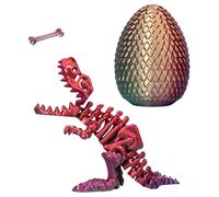 3D Printed Dinosaur Egg Big-mouth Dinosaur Model Articulated Indominus Rex Tyrannosaurus Rex Fossil Dragon 3D Printing Skull Mystery Crystal Dragon Fidget Toys Adults