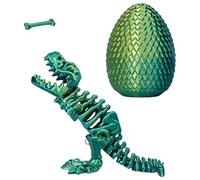 3D Printed Dinosaur Egg Big-mouth Dinosaur Model Articulated Indominus Rex Tyrannosaurus Rex Fossil Dragon 3D Printing Skull Mystery Crystal Dragon Fidget Toys Adults