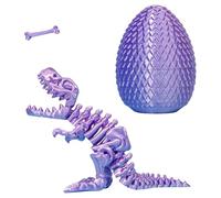 3D Printed Dinosaur Egg Dragon Movable Joint Decoration Toy with Articulated Indominus Rex Big-mouth Dinosaur Model Tyrannosaurus Rex Dragon 3D Printing Skull Adults for Autism/ADHD