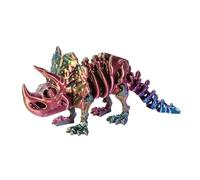 3D Printed Dinosaur Toy - 3D Printed Dinosaur Figures With Articulated boness, Realistic Articulated Flexible Figurine, Collectible Ornament With Articulating Joints For Table, Counter Decor