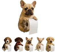 3D Printed Dog Toilet Roll Holder - Realistic, Versatile for Bathroom & Kitchen, Great for Dog Lovers & Creative Homeowners,French Bulldog