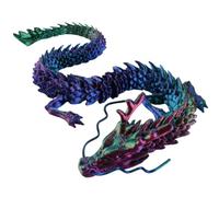 3D Printed Dragon 12 inch Flexible Articulated Dragon Posable Crystal Stress Relief Toys for Car Decoration Colorful 3D Printed Dragons