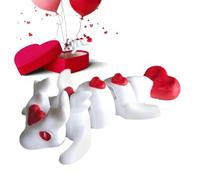 3D Printed Dragon - Collectible Figurine with Flexible Joints, Heart Design | 3D Printed Dragon Fidget Toy for Valentine’s Day, Home, Office Display, Friends, Easter, Kids, Desk Decor, Gift