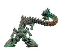 3D Printed Dragon - Double Headed 3D Printed Movable Dragon Toy,Flexible Articulated Fidget Figurine,Executive Desk Toy,Movable Joints | Desk Decoration,For Home Office Display Play Stress Relief