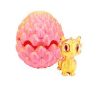 3D Printed Dragon Egg - Articulated Crystal Dragon Figurine With Movable Joint, Gradient Fidget Toy For Office And Home Decoration, Aesthetic Gift For Children And Adults